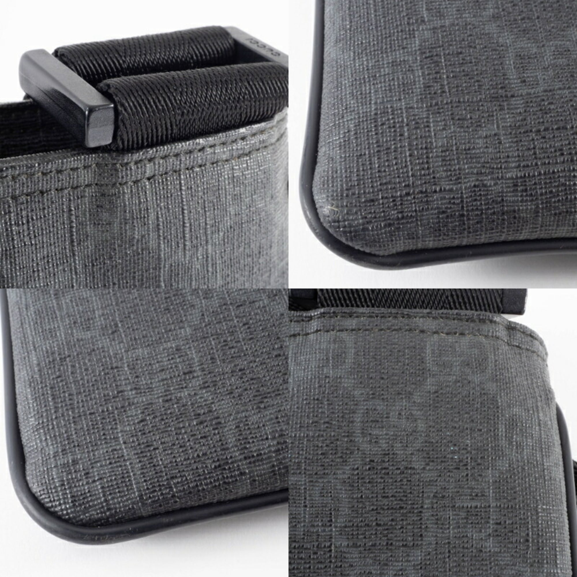Gucci Gray Gg Supreme Leather Shoulder Bag (Pre-Owned)