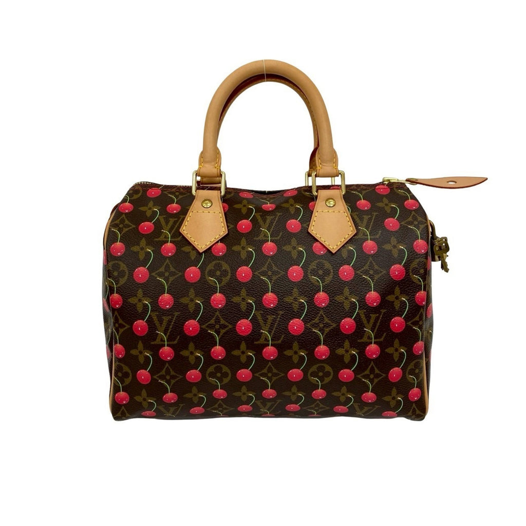 Louis Vuitton Brown Red Color Leather Pvc Boston Bag Handbag