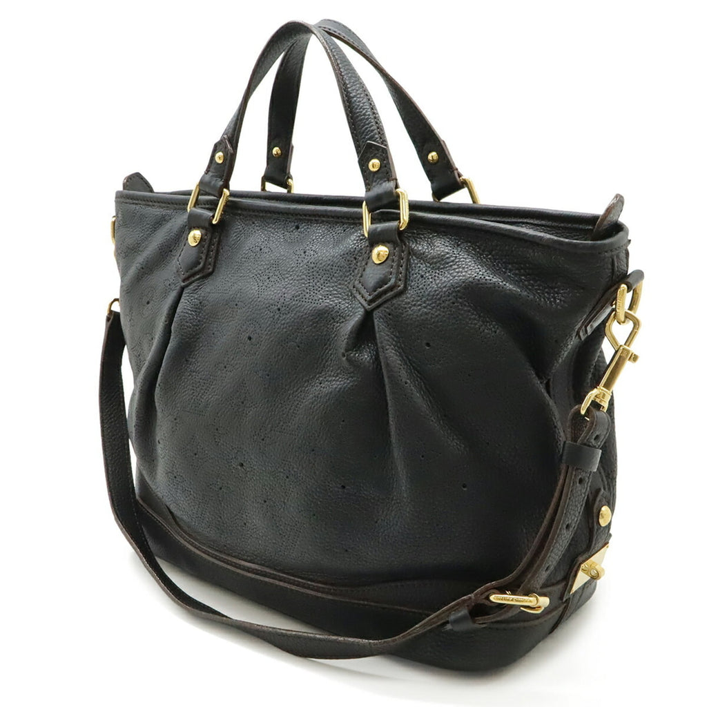 Louis Vuitton Mahina Black Noir Mahina Leather Handbag Shoulder Bag Tote Bag