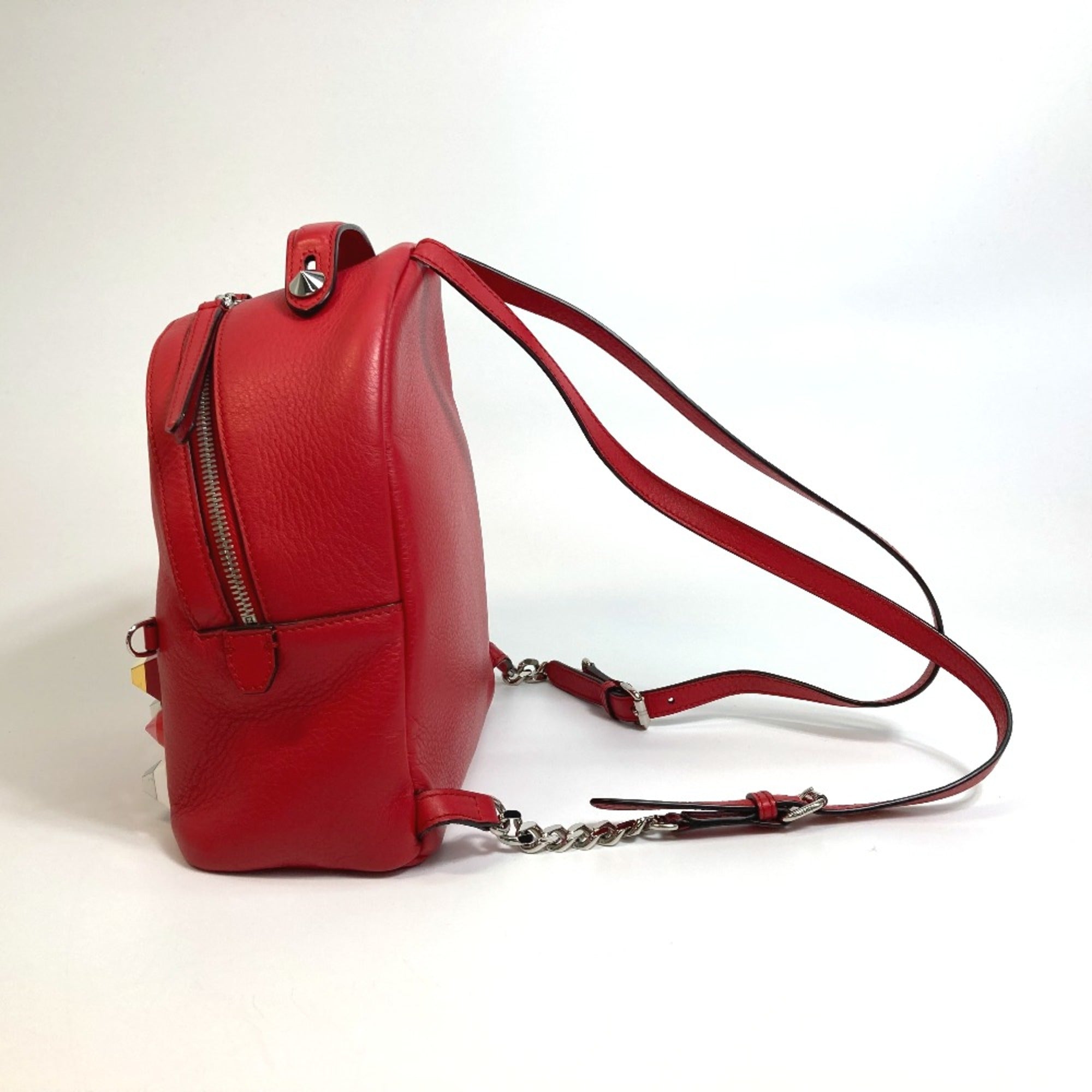 Fendi Red Leather Backpack