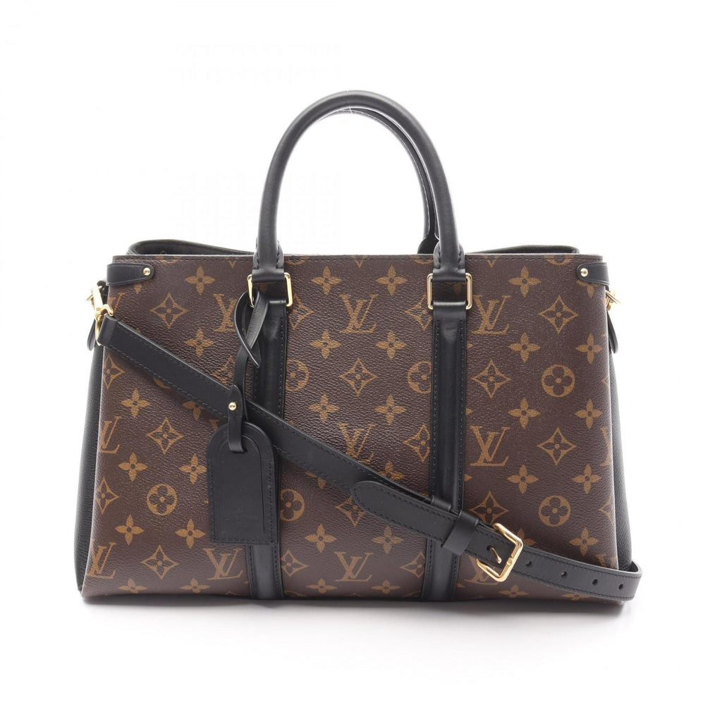 Louis Vuitton Monogram Black Brown Noir Coated Canvas Leather Handbag