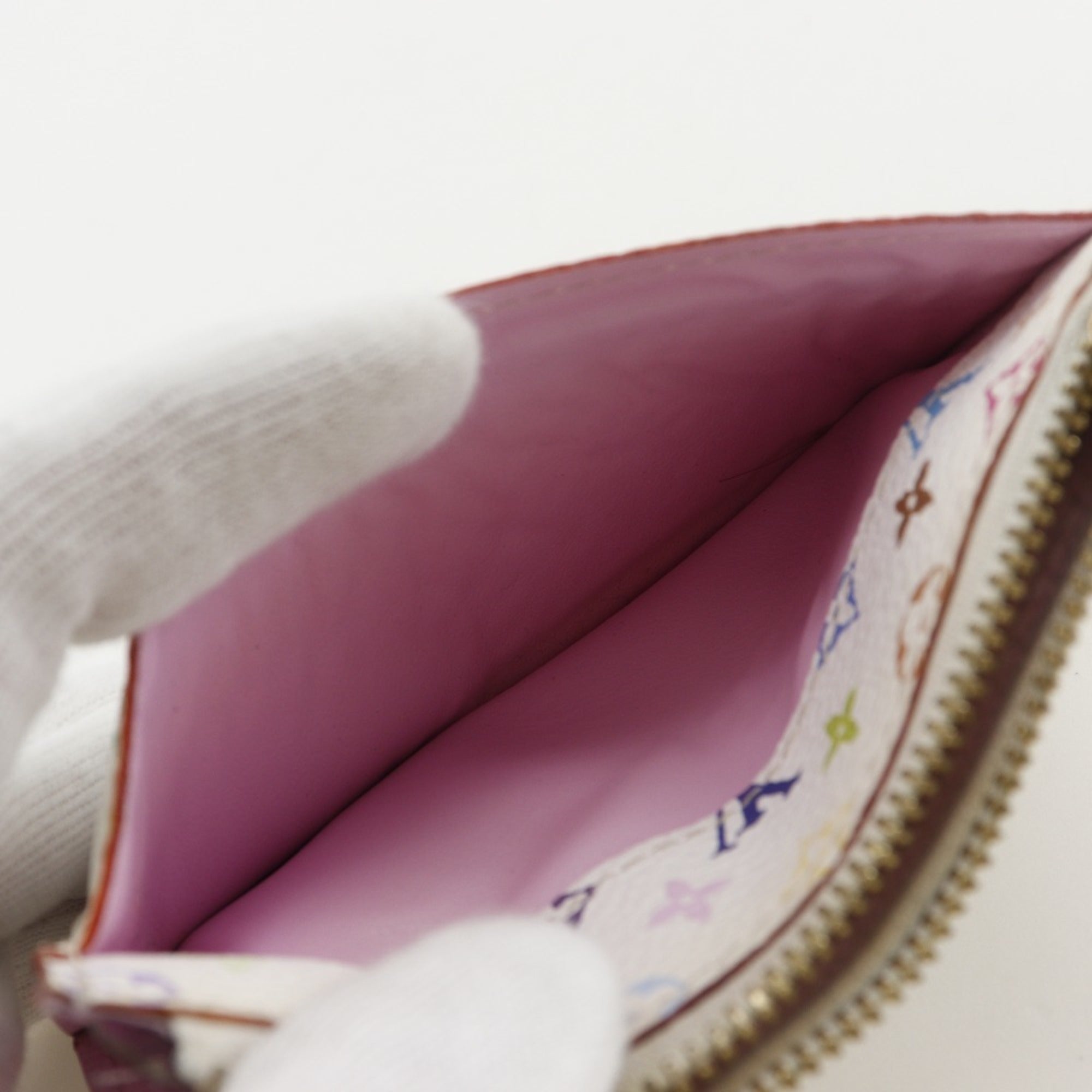 Louis Vuitton Multi-Color White Monogram Multicolore Pochette