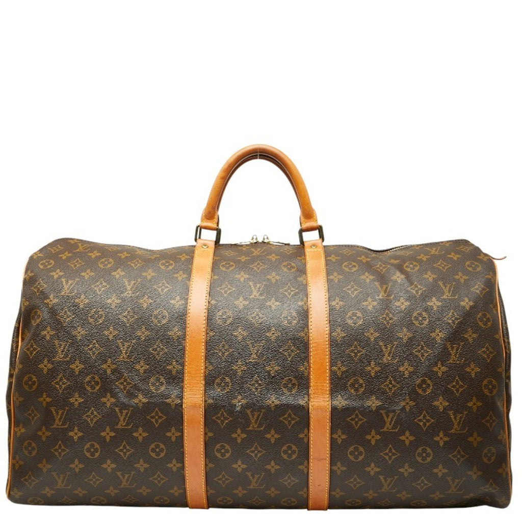 Louis Vuitton Brown Pvc Leather Boston Bag