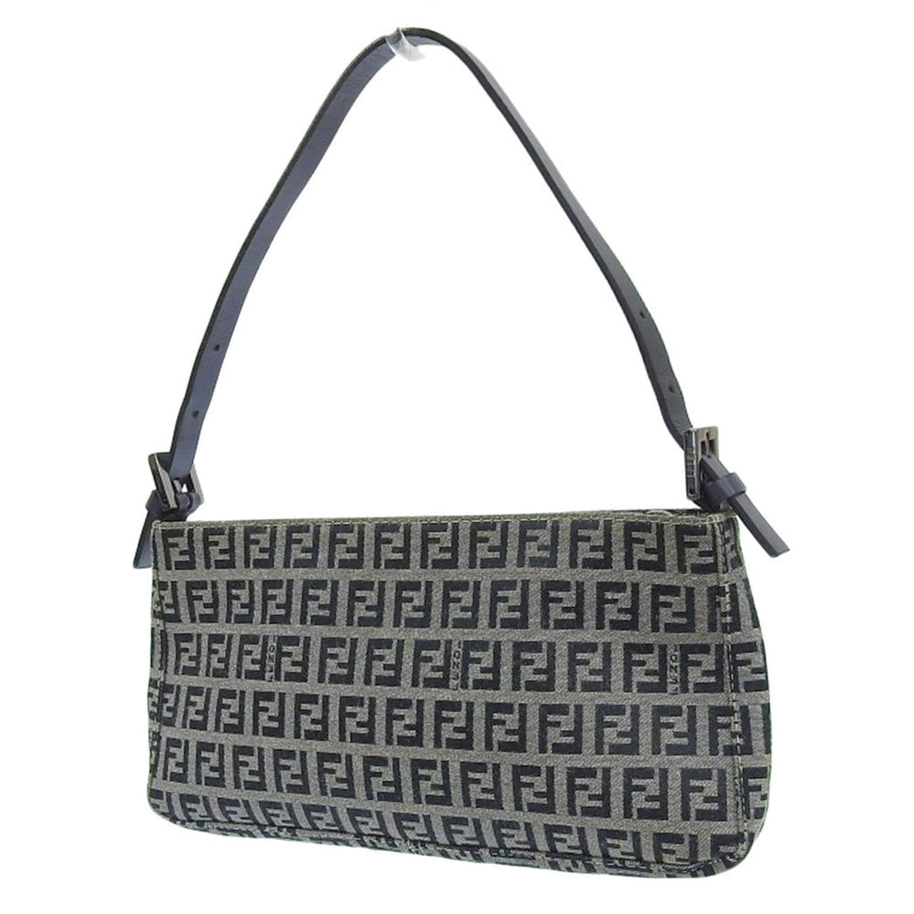 Fendi Navy Canvas Leather Pouch