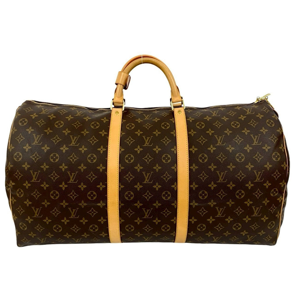 Louis Vuitton Brown Leather Pvc Boston Bag Handbag