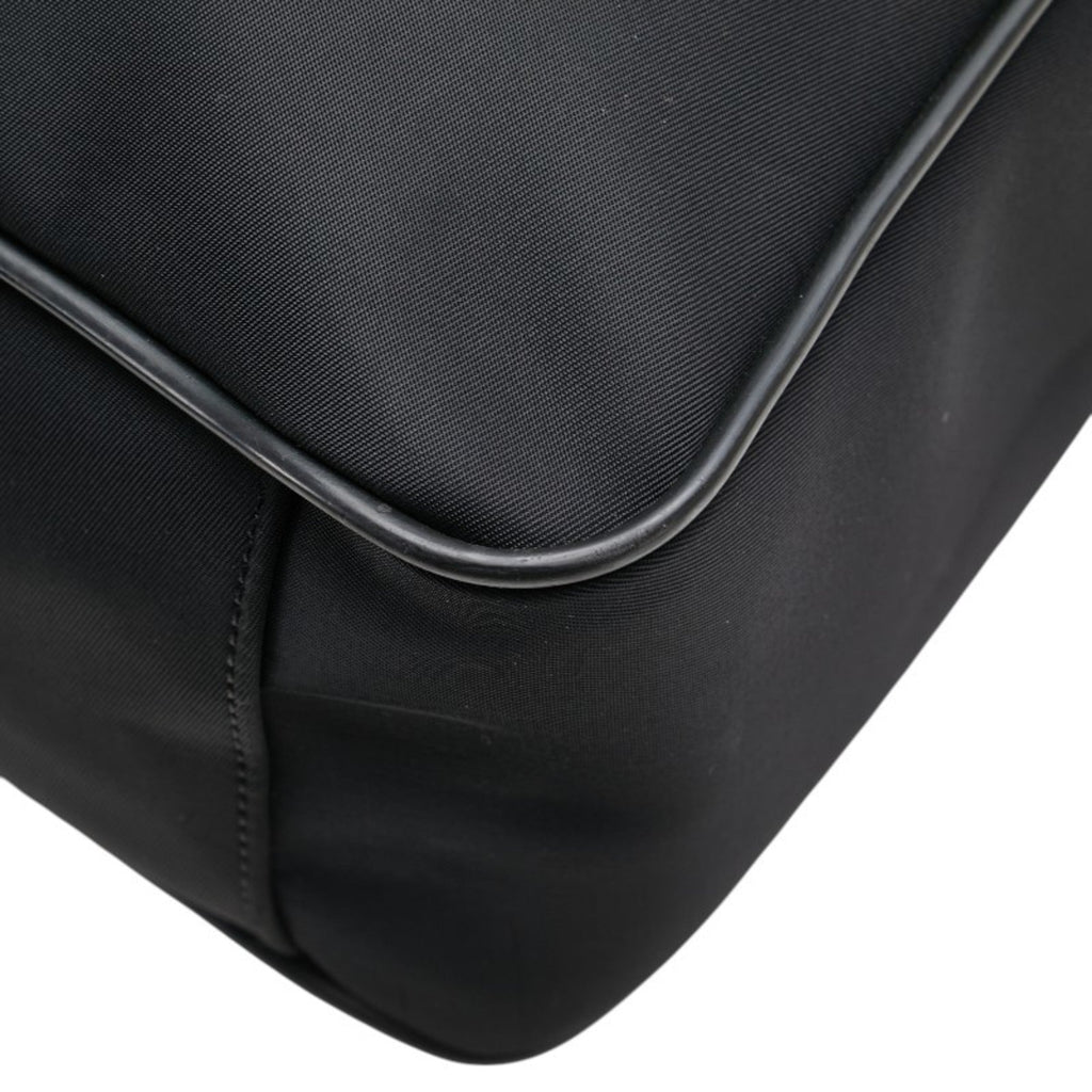 Burberry Beige Black Nylon Canvas Shoulder Bag Tote Bag