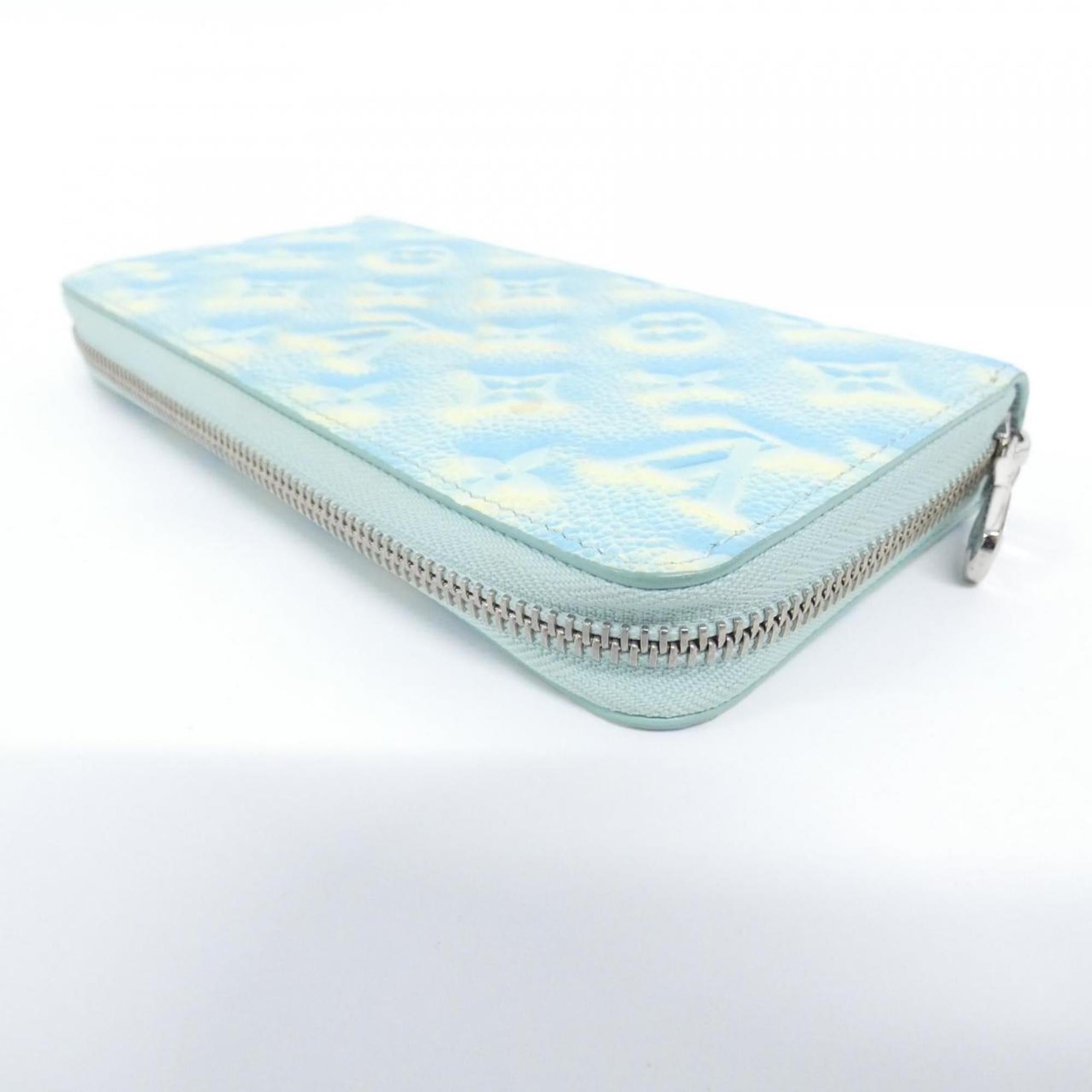 Louis Vuitton Light Green Vert Leather Long Wallet