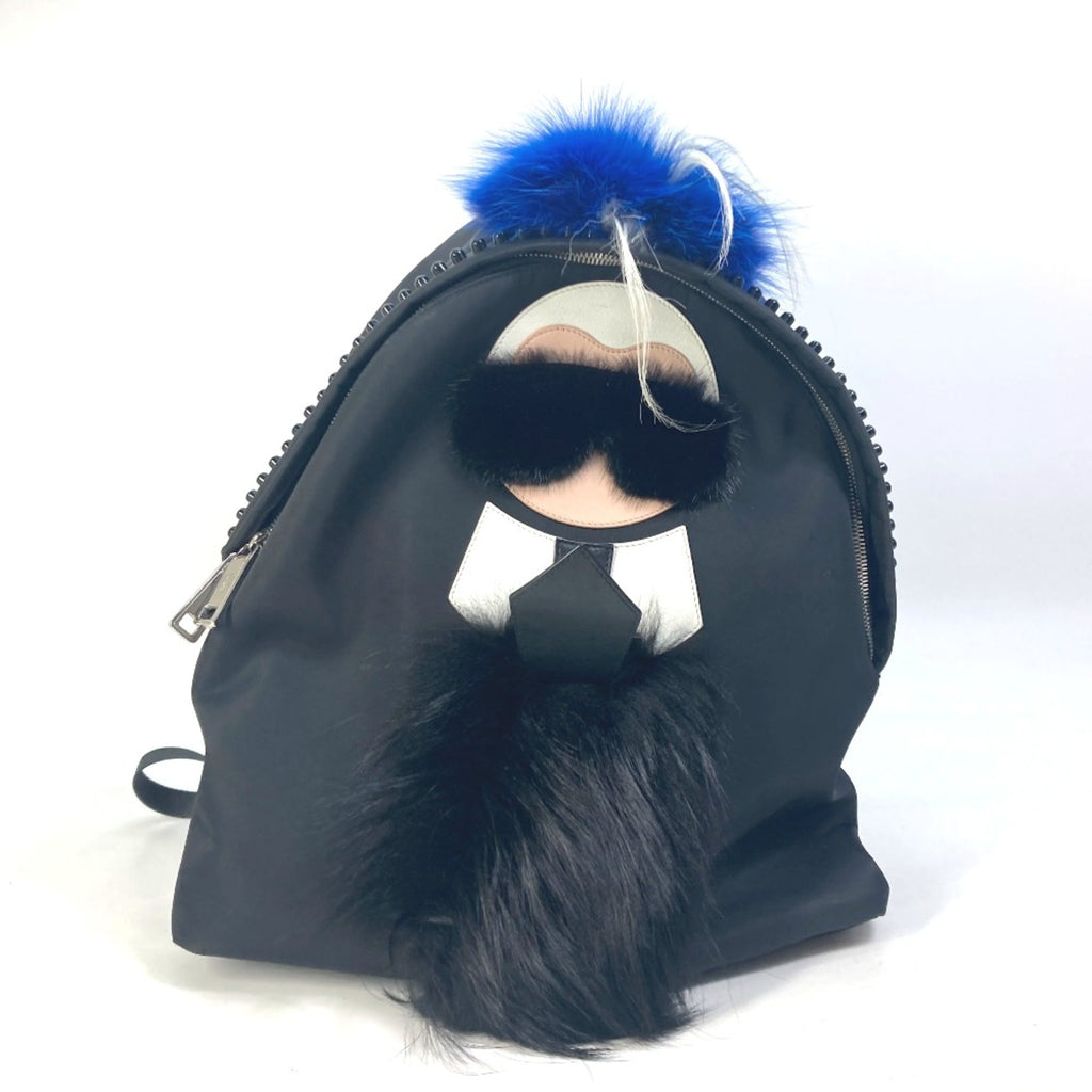 Fendi Black Cloth Backpack