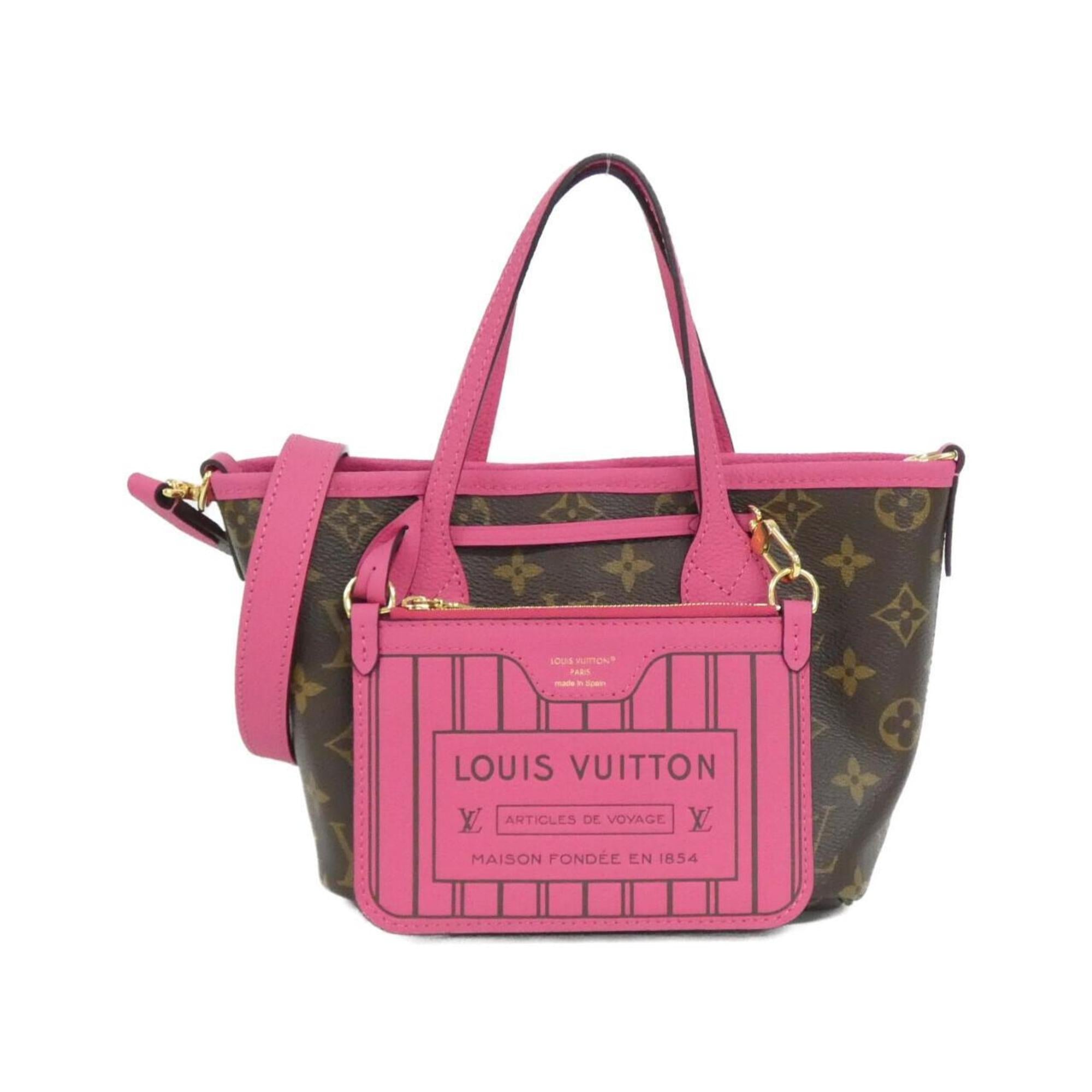Louis Vuitton Monogram Marron Rose Coated Canvas Leather Handbag