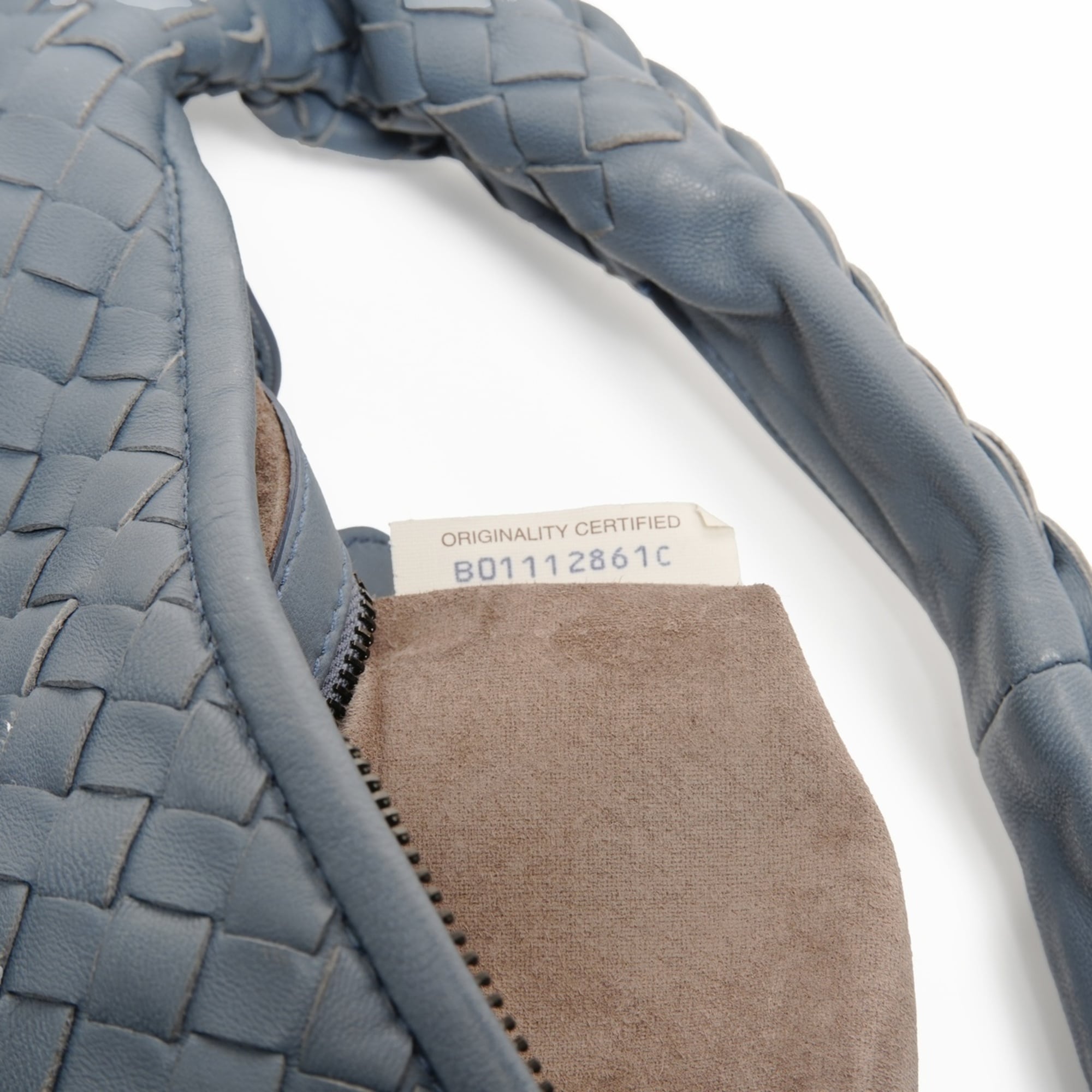 Bottega Veneta Intrecciato Gray Leather Shoulder Bag