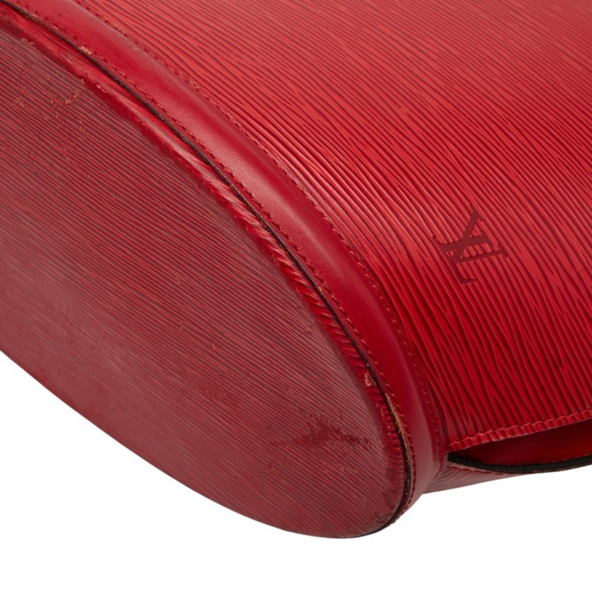 Louis Vuitton Castilian Red Leather Shoulder Bag Tote Bag