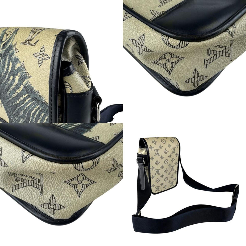Louis Vuitton Ivory Navy Monogram Shoulder Bag