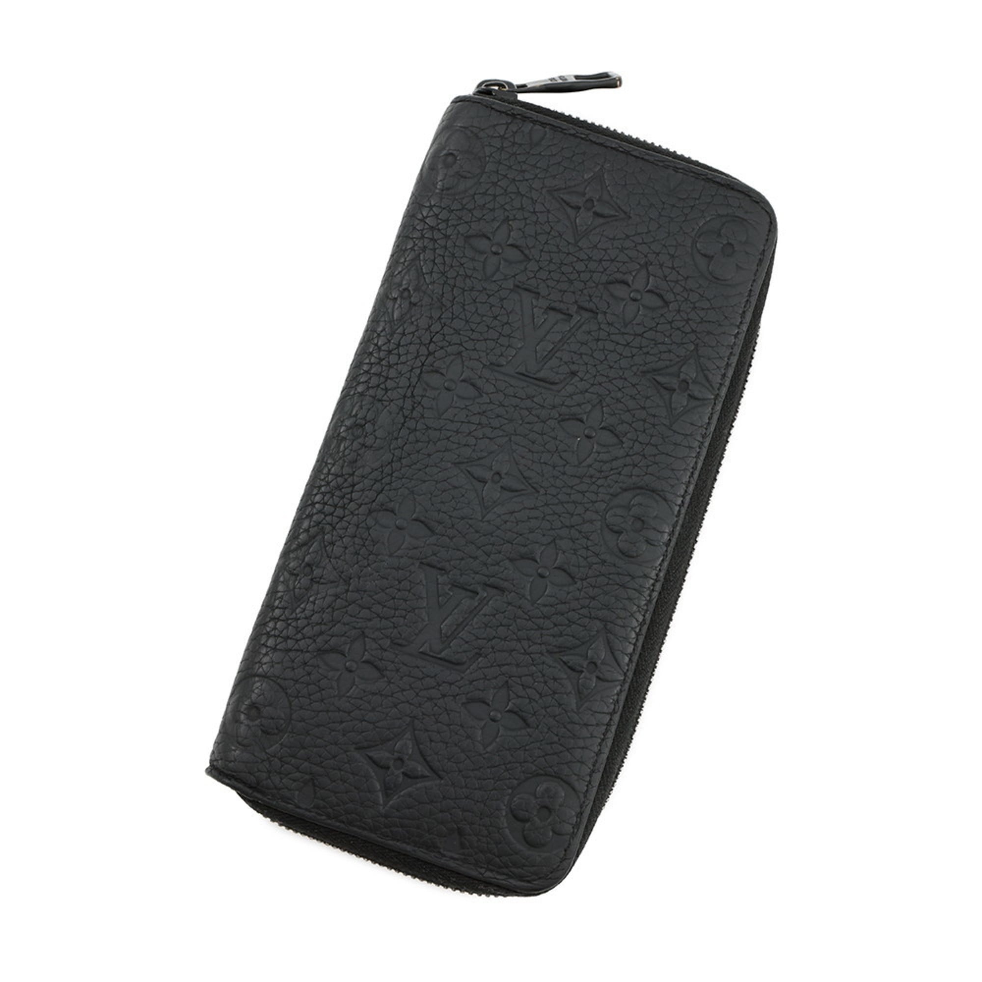 Louis Vuitton Black Noir Leather Long Wallet