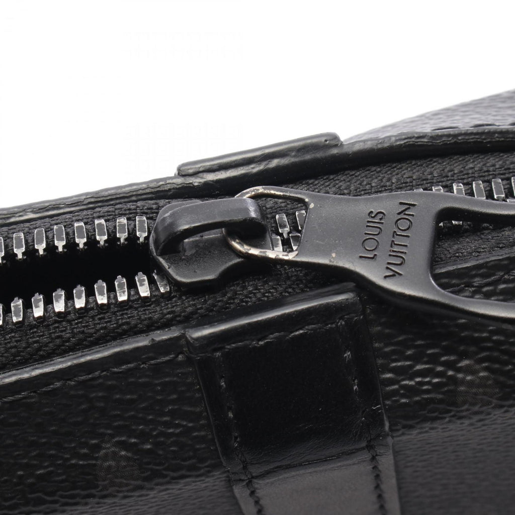 Louis Vuitton Black Coated Canvas Leather Shoulder Bag