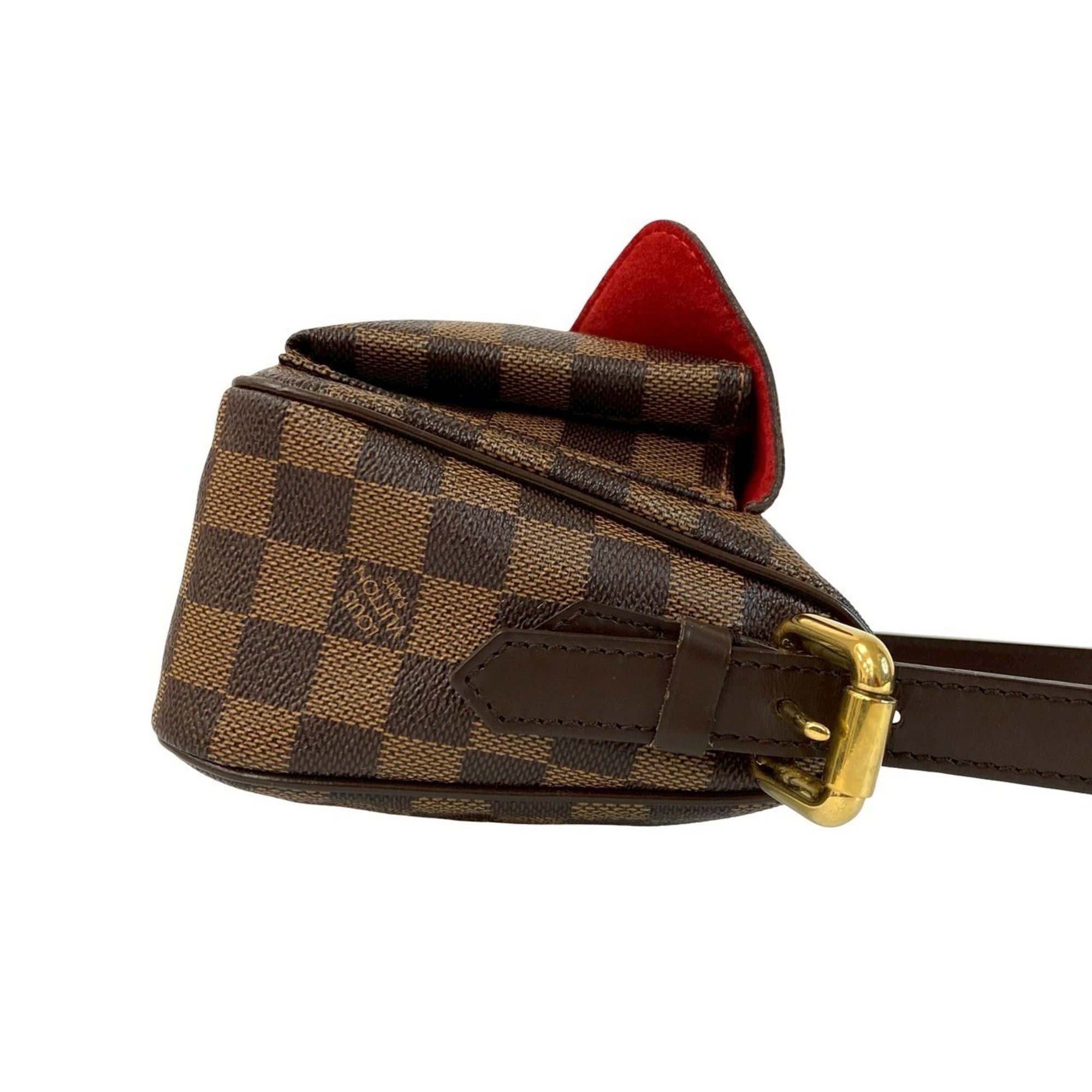 Louis Vuitton Brown Leather Pvc Shoulder Bag Tote Bag