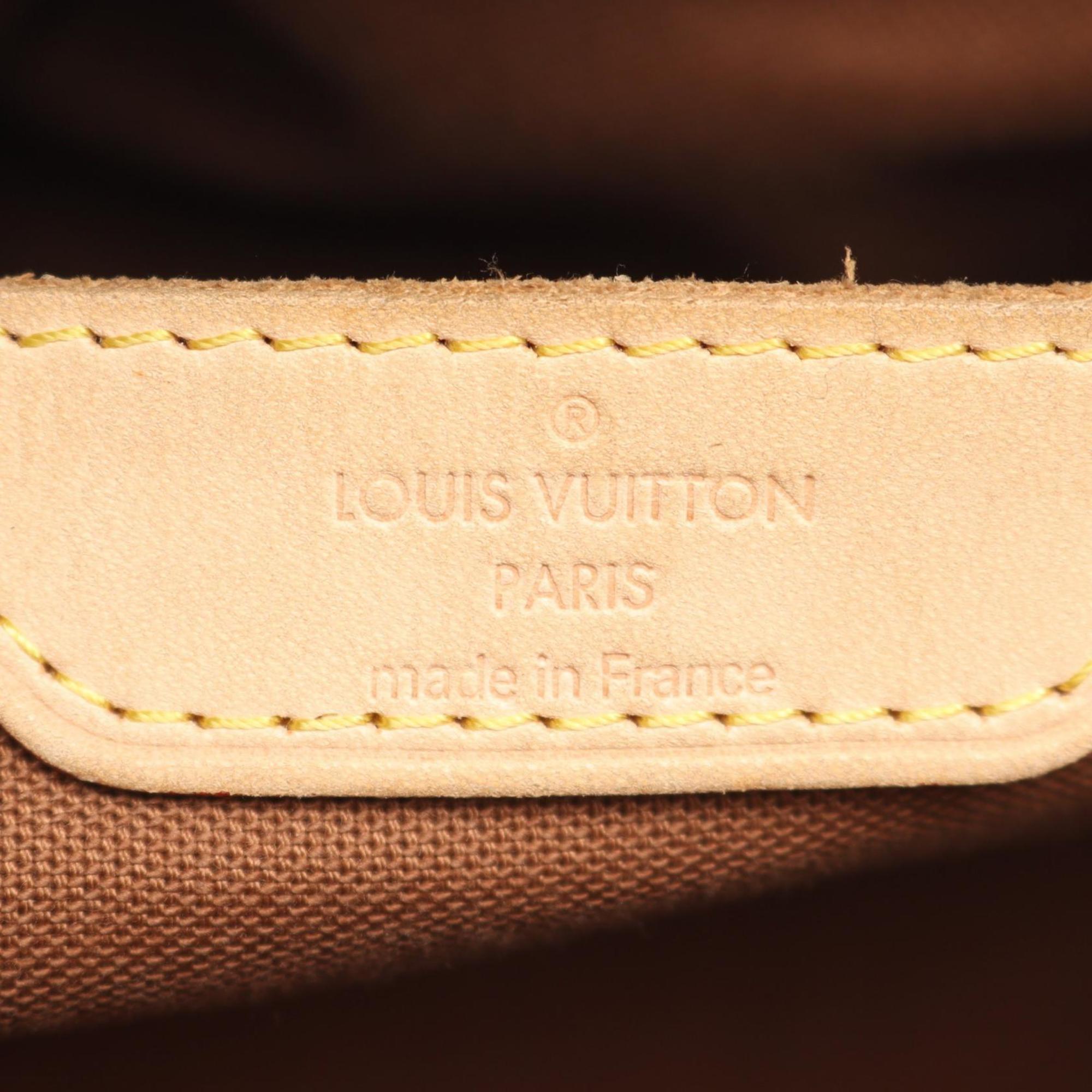 Louis Vuitton Brown Pvc Coated Canvas Leather Shoulder Bag