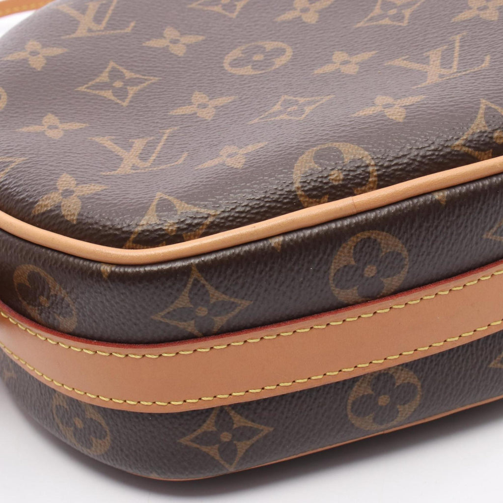 Louis Vuitton Monogram Brown Coated Canvas Leather Shoulder Bag