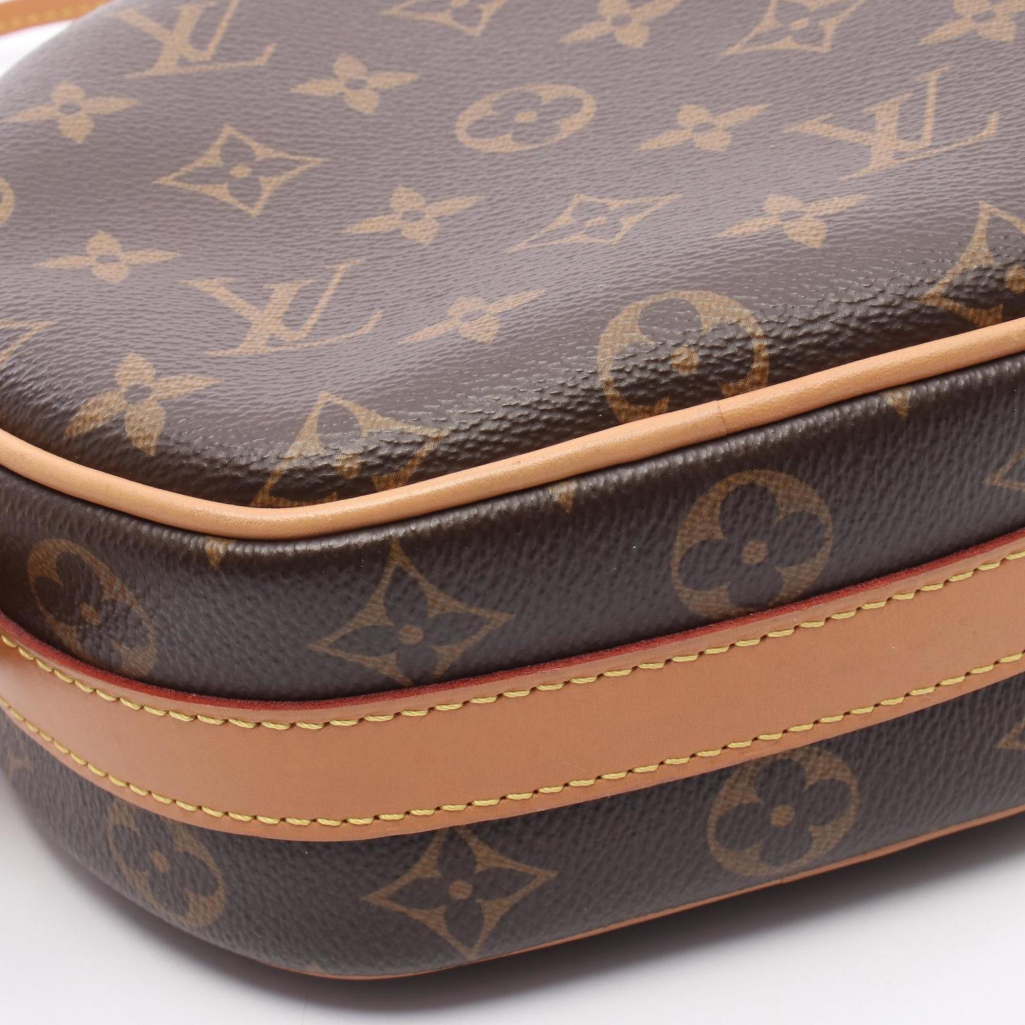 Louis Vuitton Monogram Brown Coated Canvas Leather Shoulder Bag