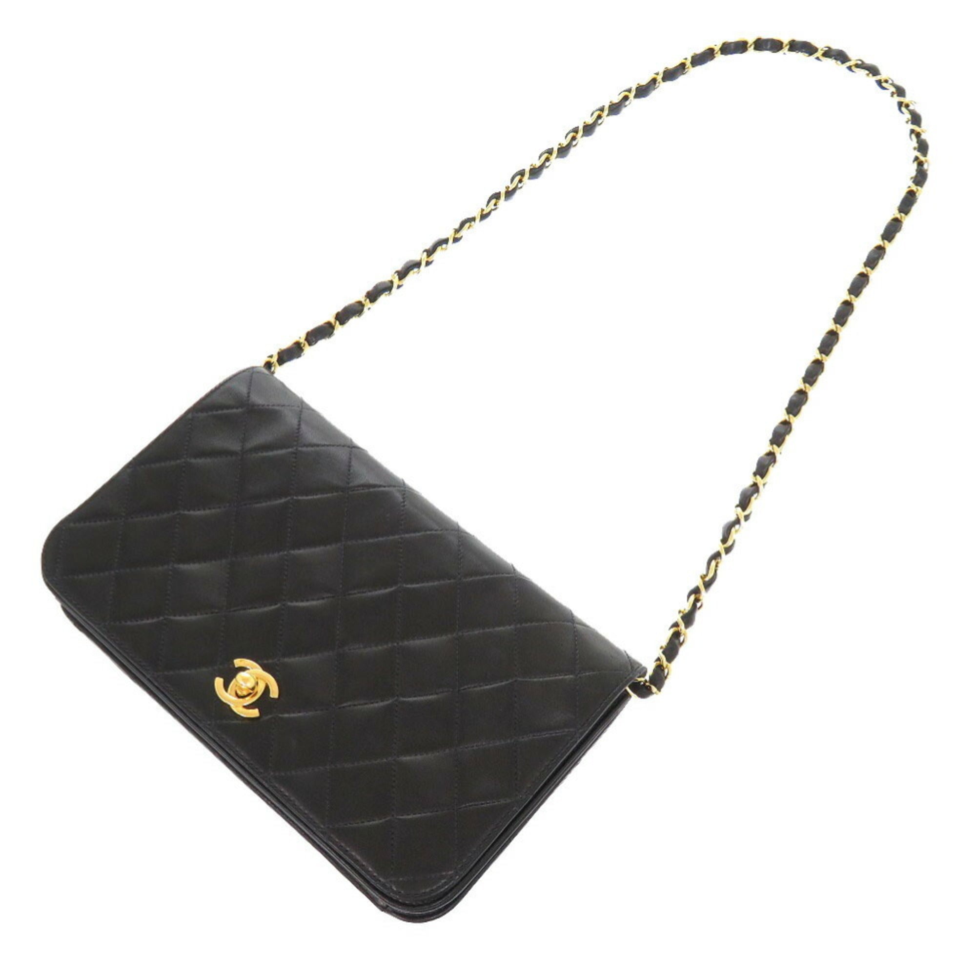 Chanel Matelasse Black Leather Shoulder Bag