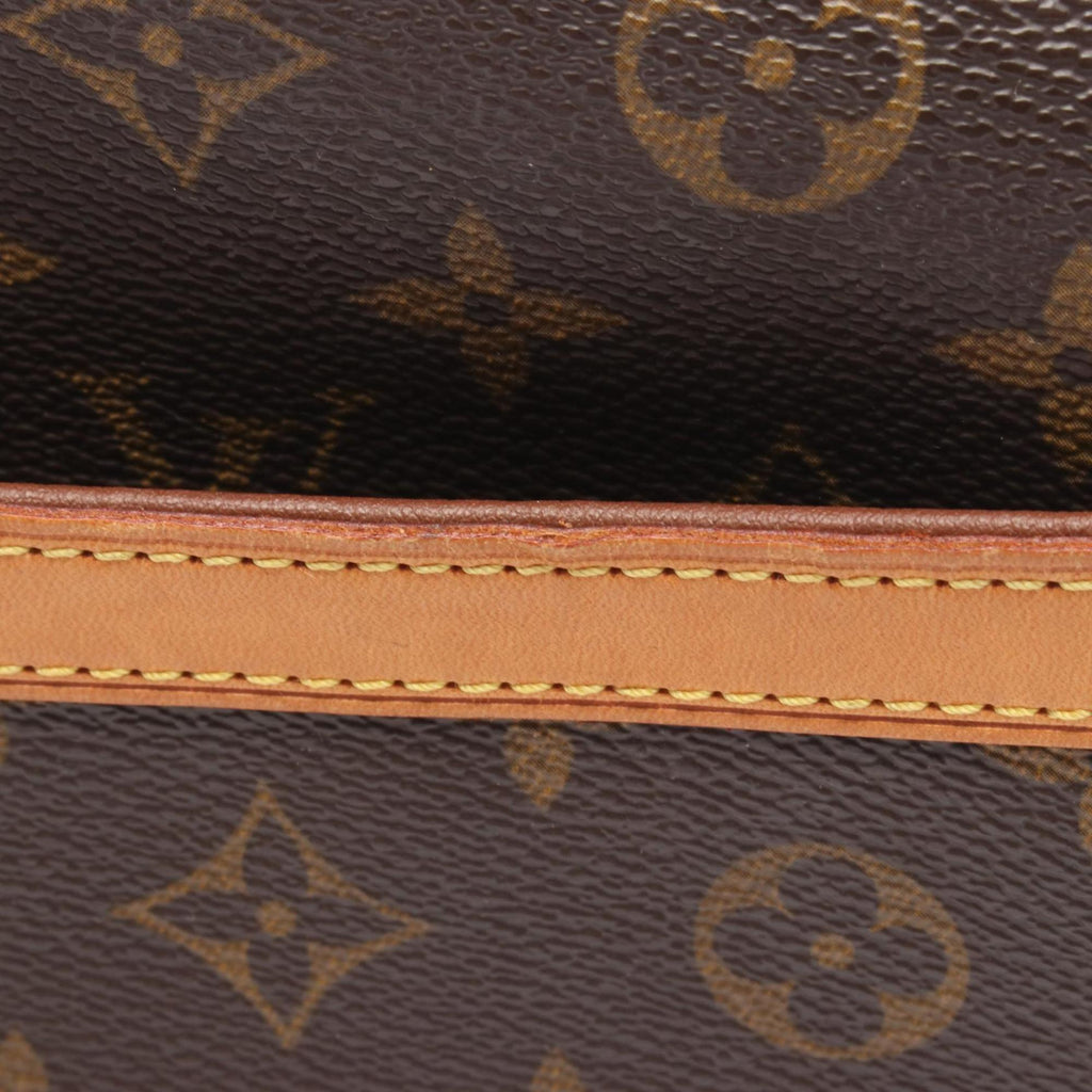 Louis Vuitton Monogram Brown Coated Canvas Leather Shoulder Bag