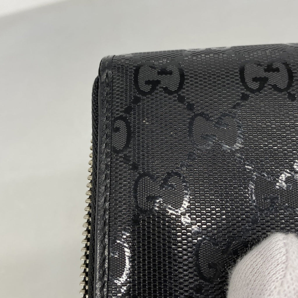 Gucci Black Pvc Long Wallet (Bi-Fold) (Pre-Owned)