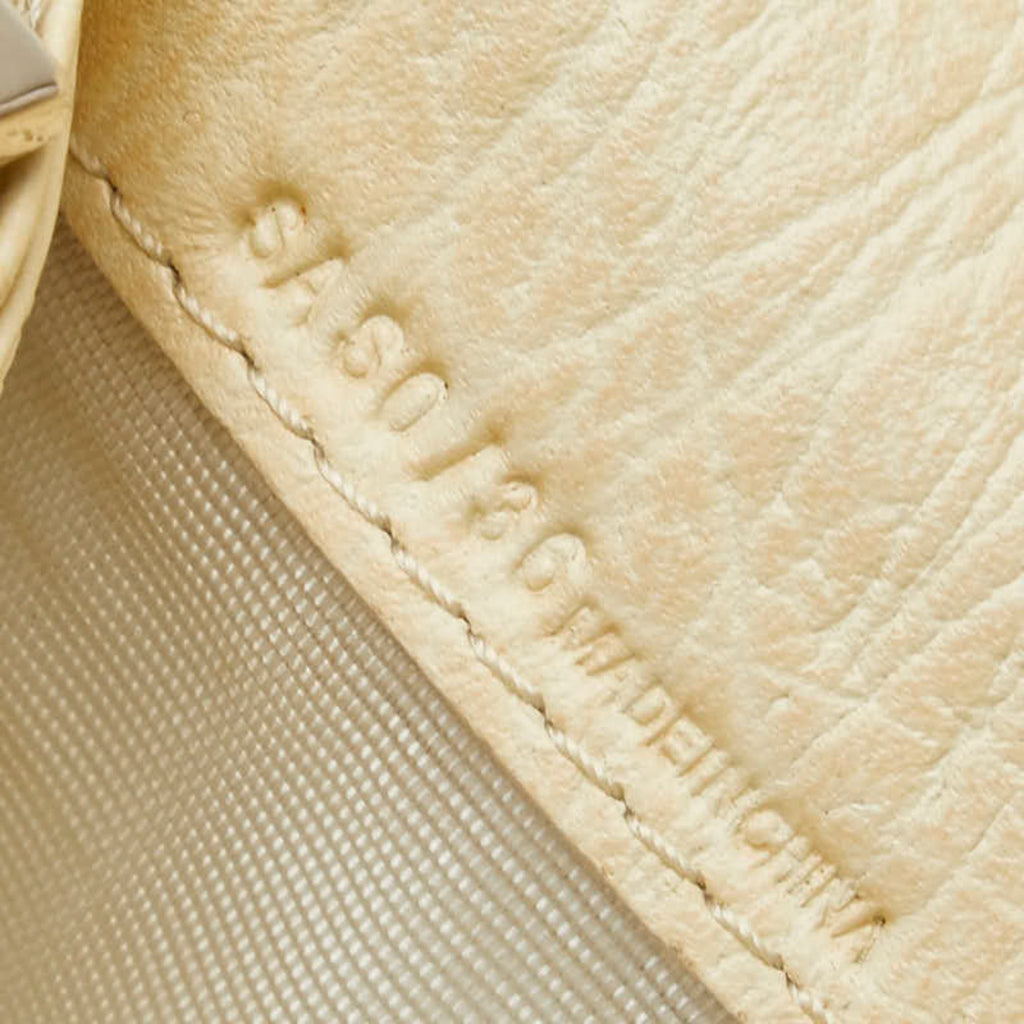 Celine Brown Ivory Canvas Leather Long Wallet (Bi-Fold)
