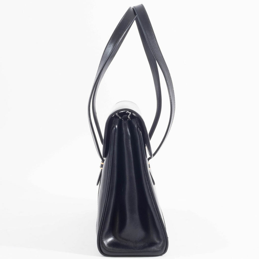 Gucci Black Leather Shoulder Bag Tote Bag (Pre-Owned)