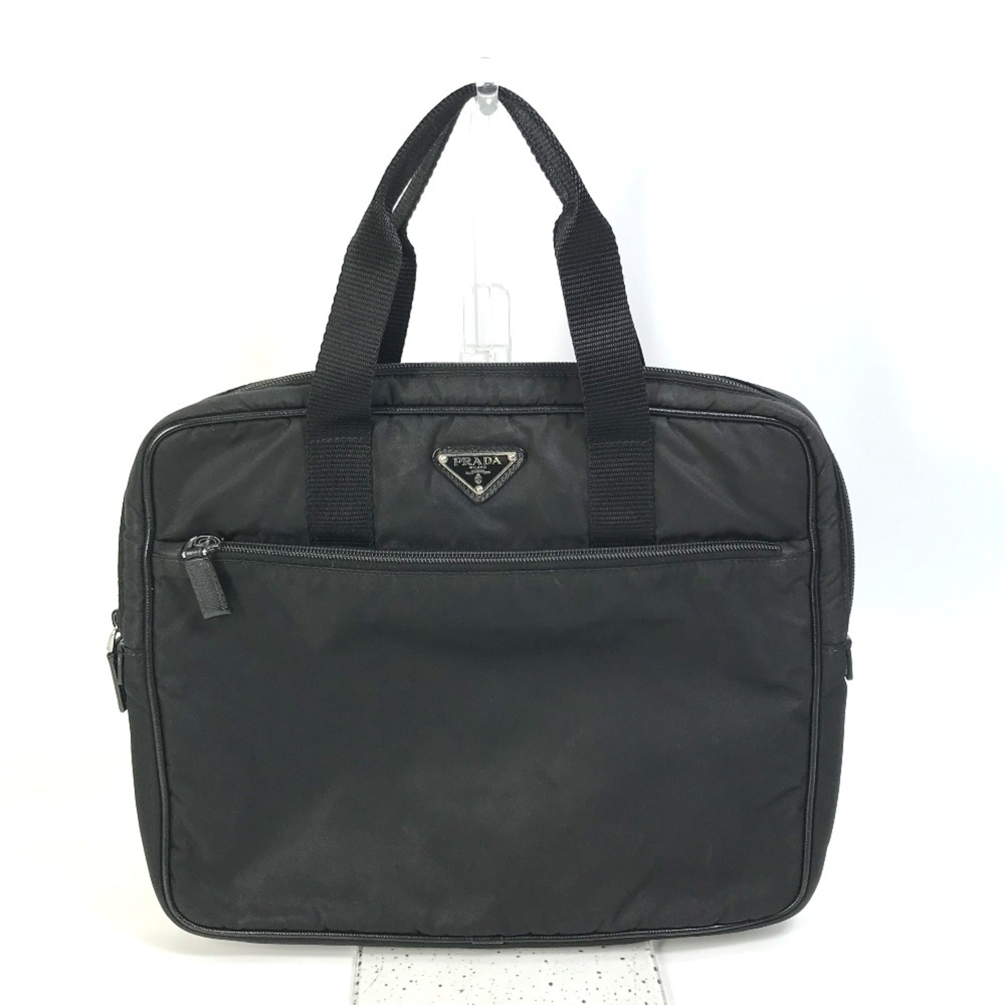 Prada Black Cloth Briefcase