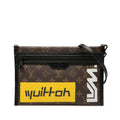Louis Vuitton Brown Marron Purple Pvc Canvas Leather Shoulder Bag