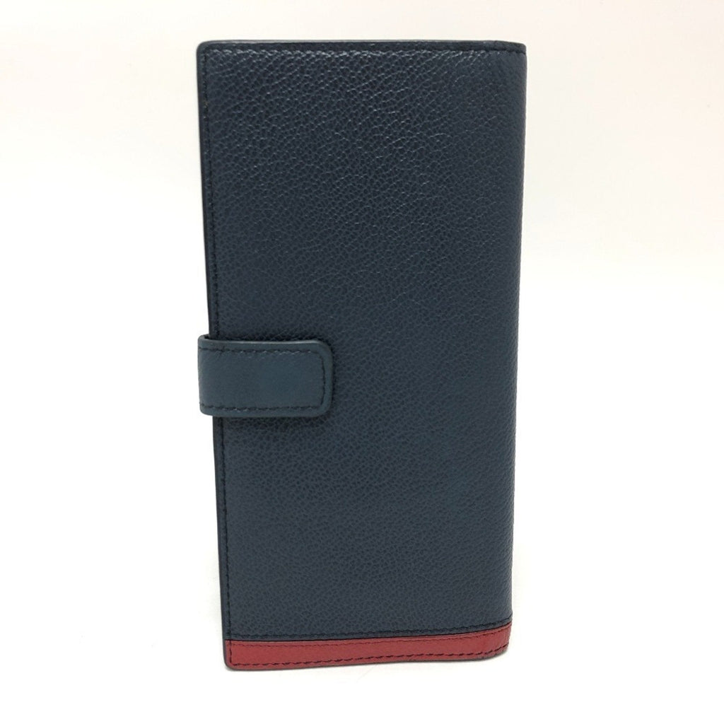 Prada Blue Leather Long Wallet (Bi-Fold)