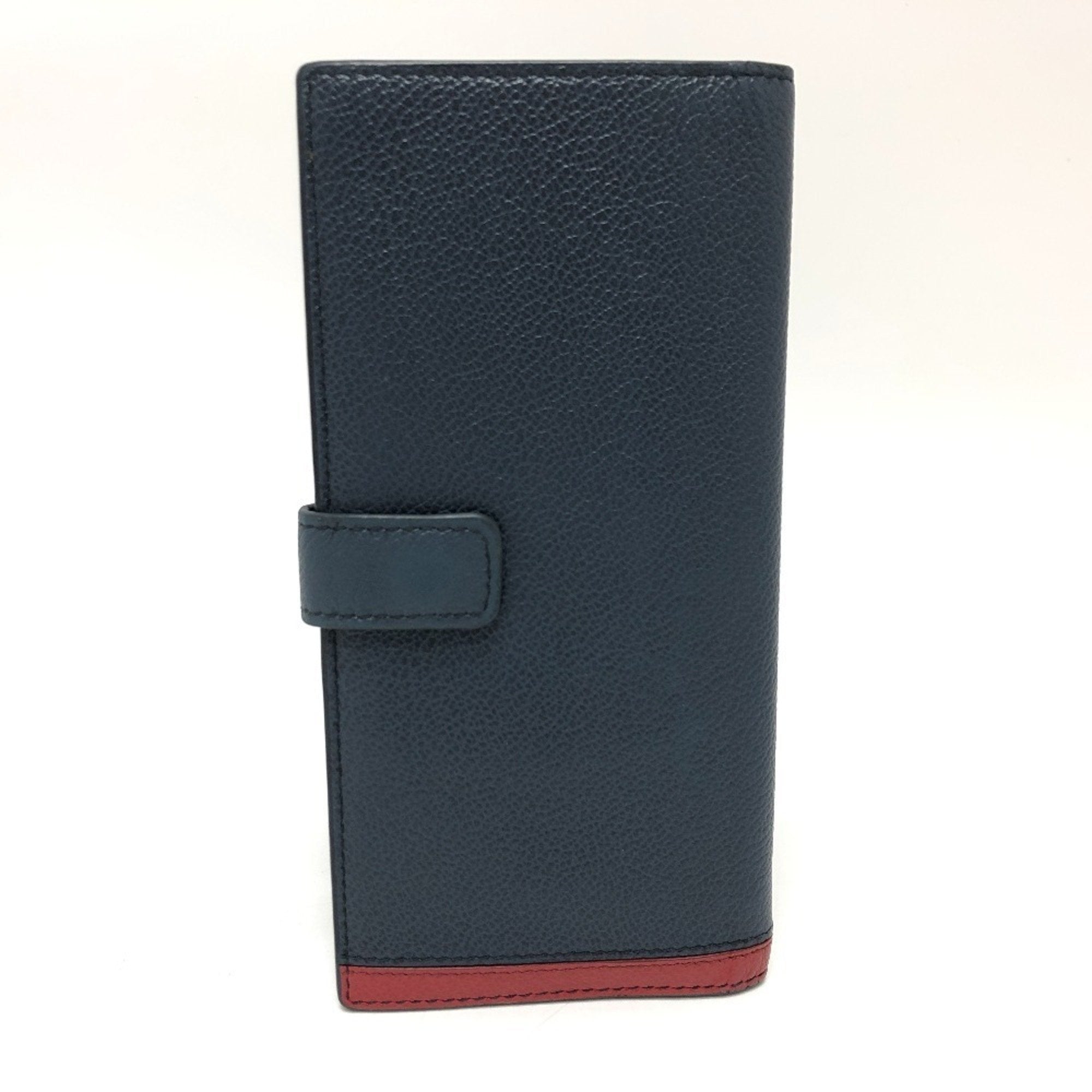 Prada Blue Leather Long Wallet (Bi-Fold)