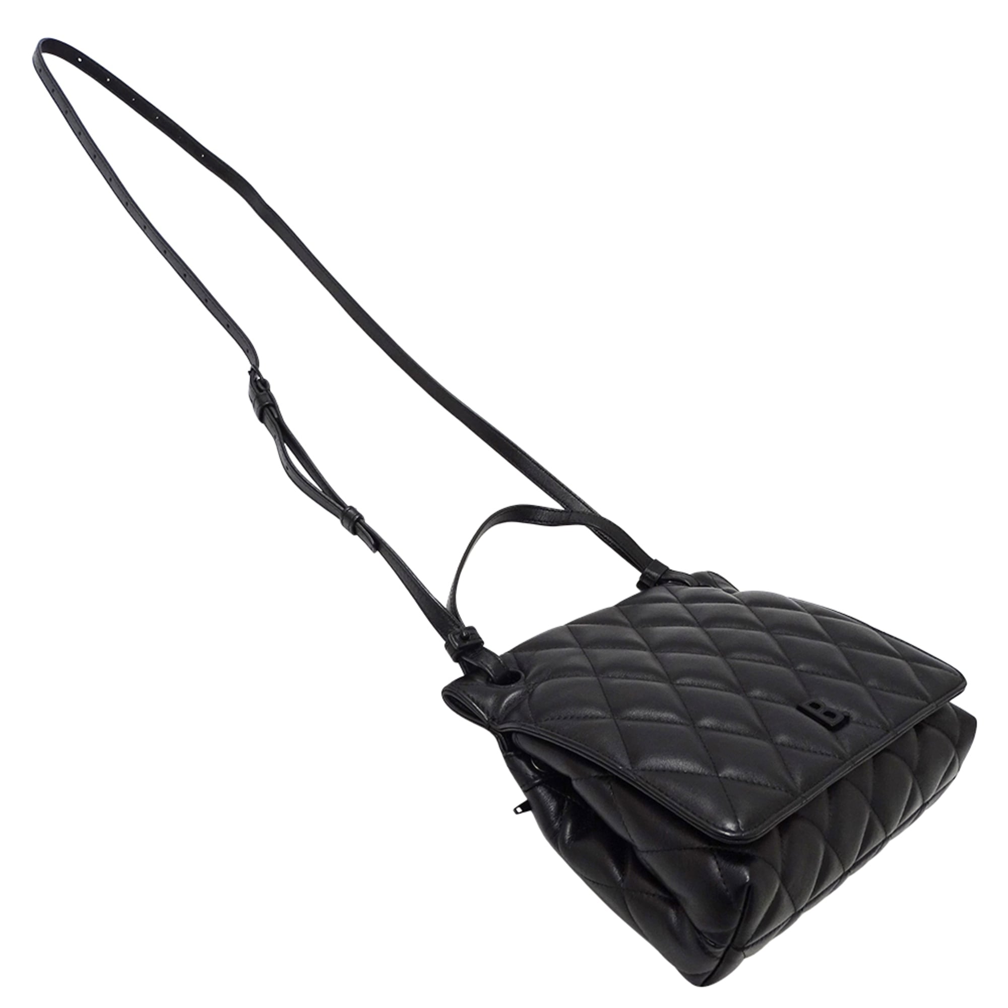 Balenciaga Black Leather Handbag Shoulder