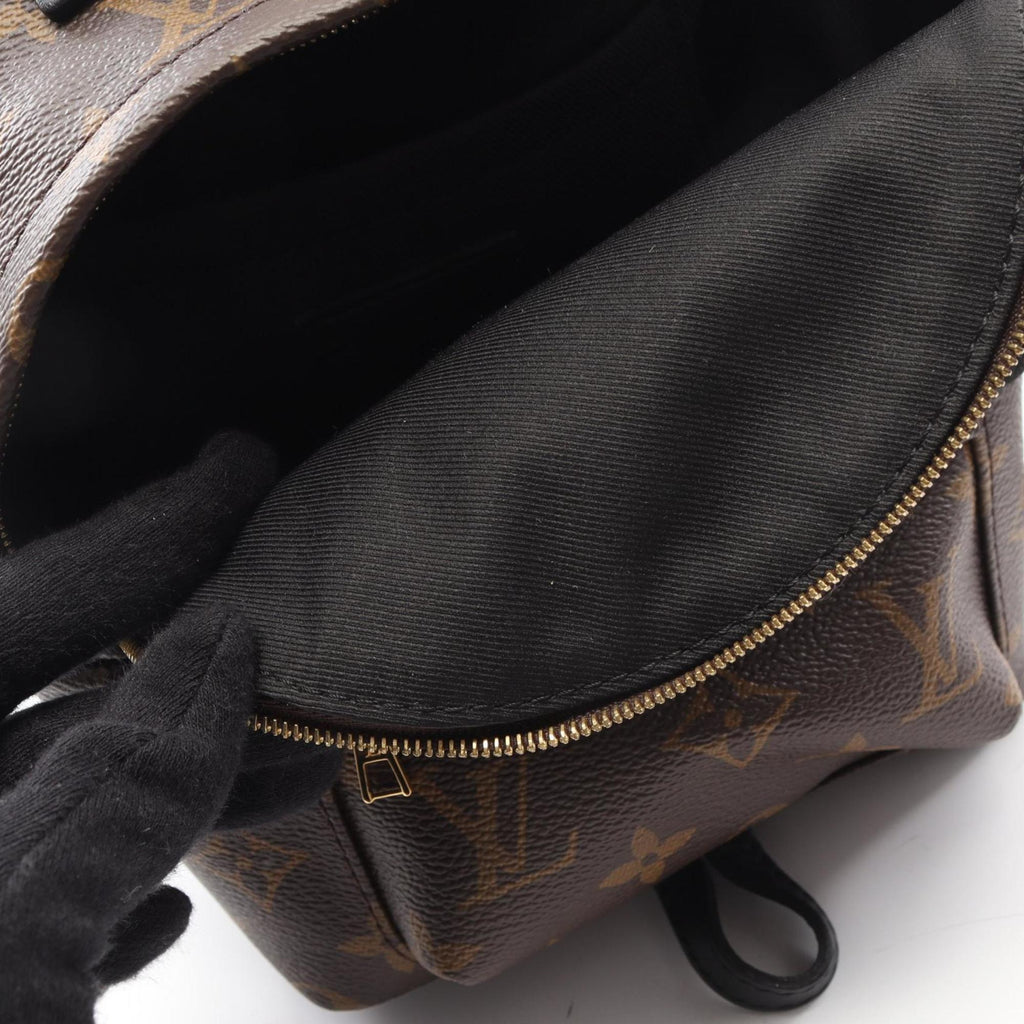 Louis Vuitton Black Brown Monogram Monogram Leather Backpack