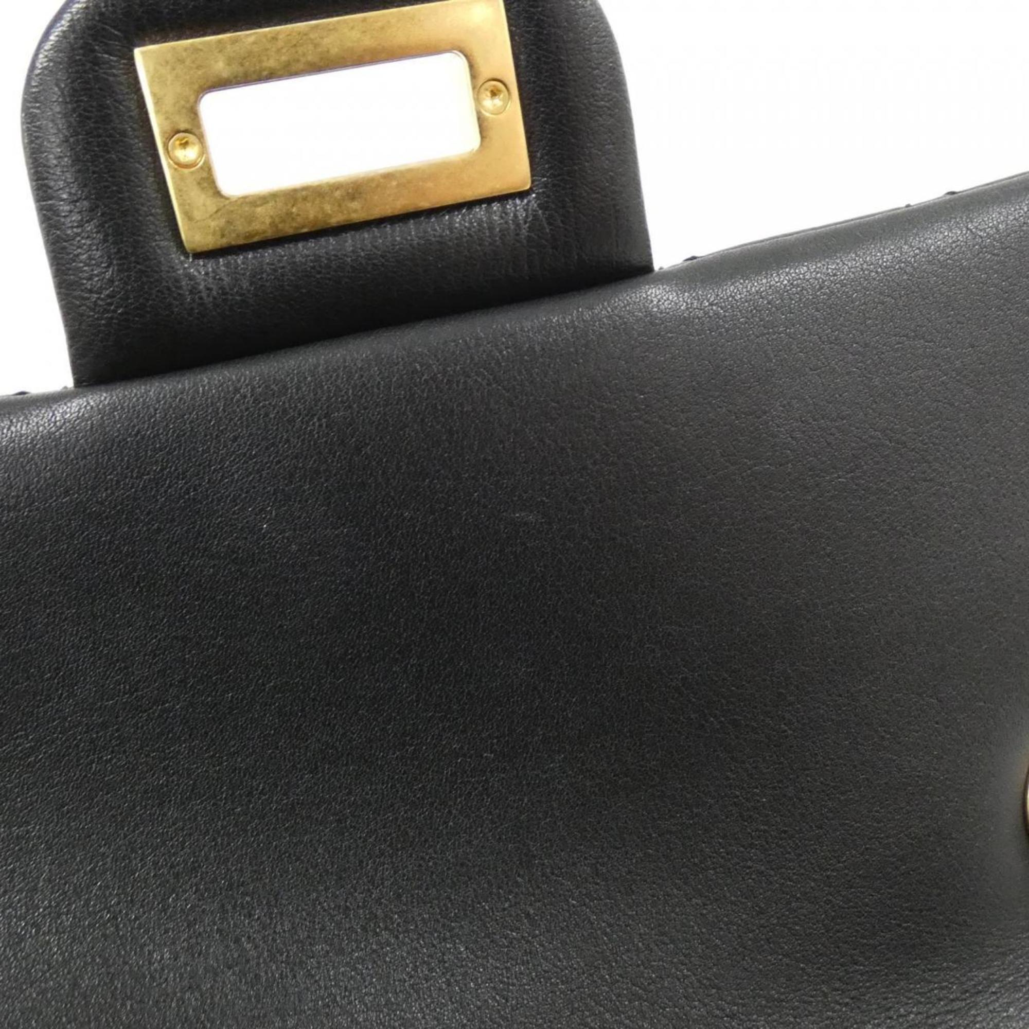 Chanel Black Leather Shoulder Bag