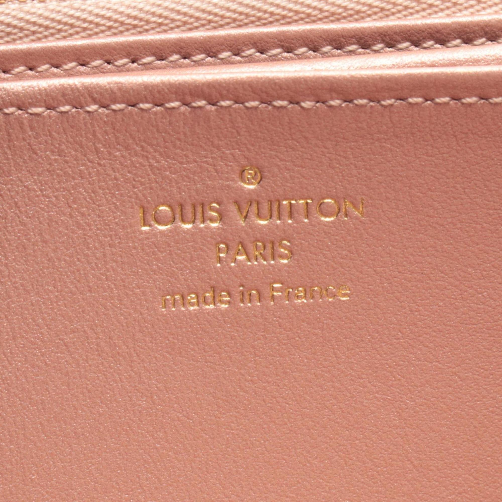 Louis Vuitton Pink Rose Gold Monogram Leather Long Wallet
