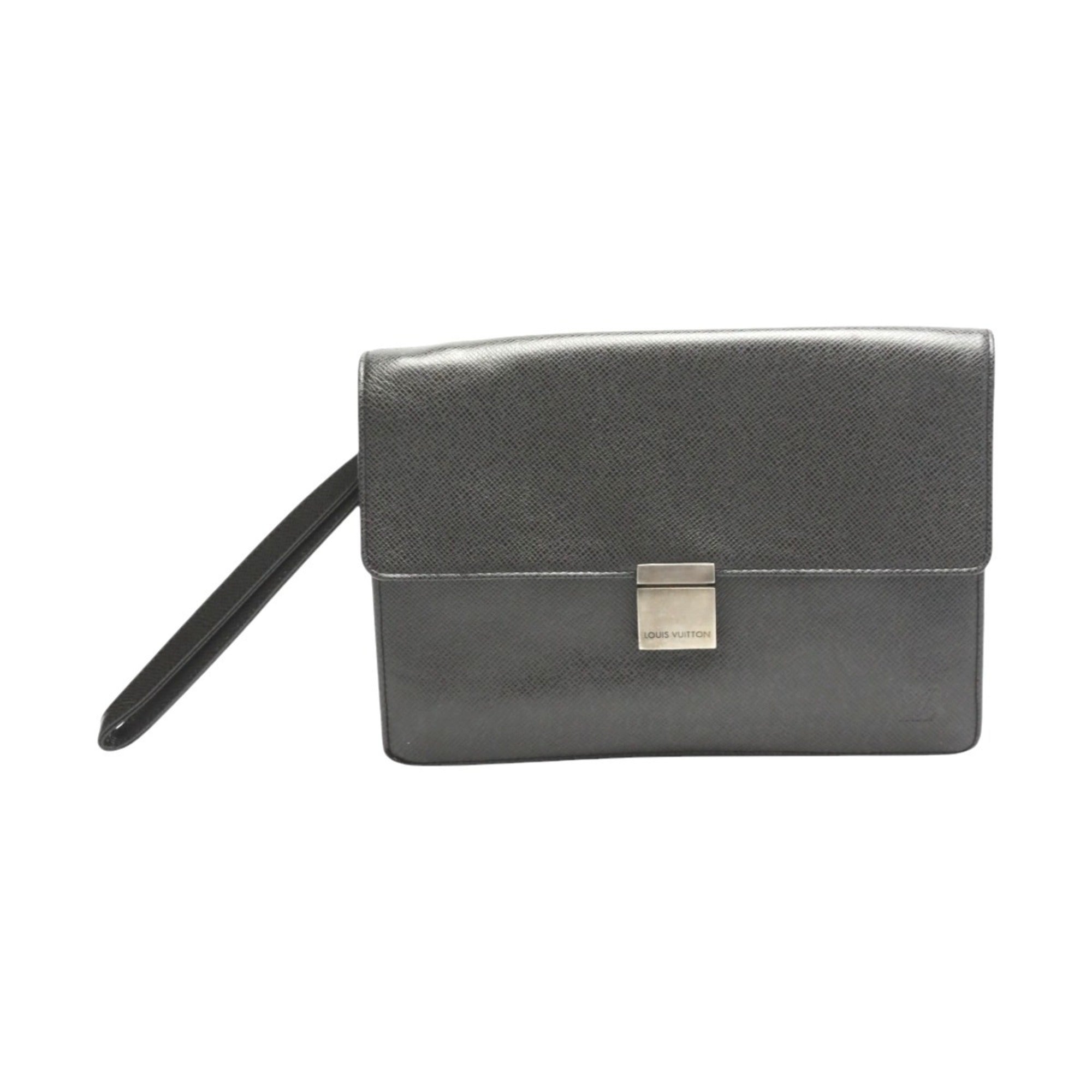 Louis Vuitton Taiga Black Taiga Leather Clutch Bag
