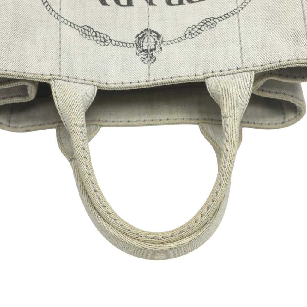 Prada White Canvas Tote Bag