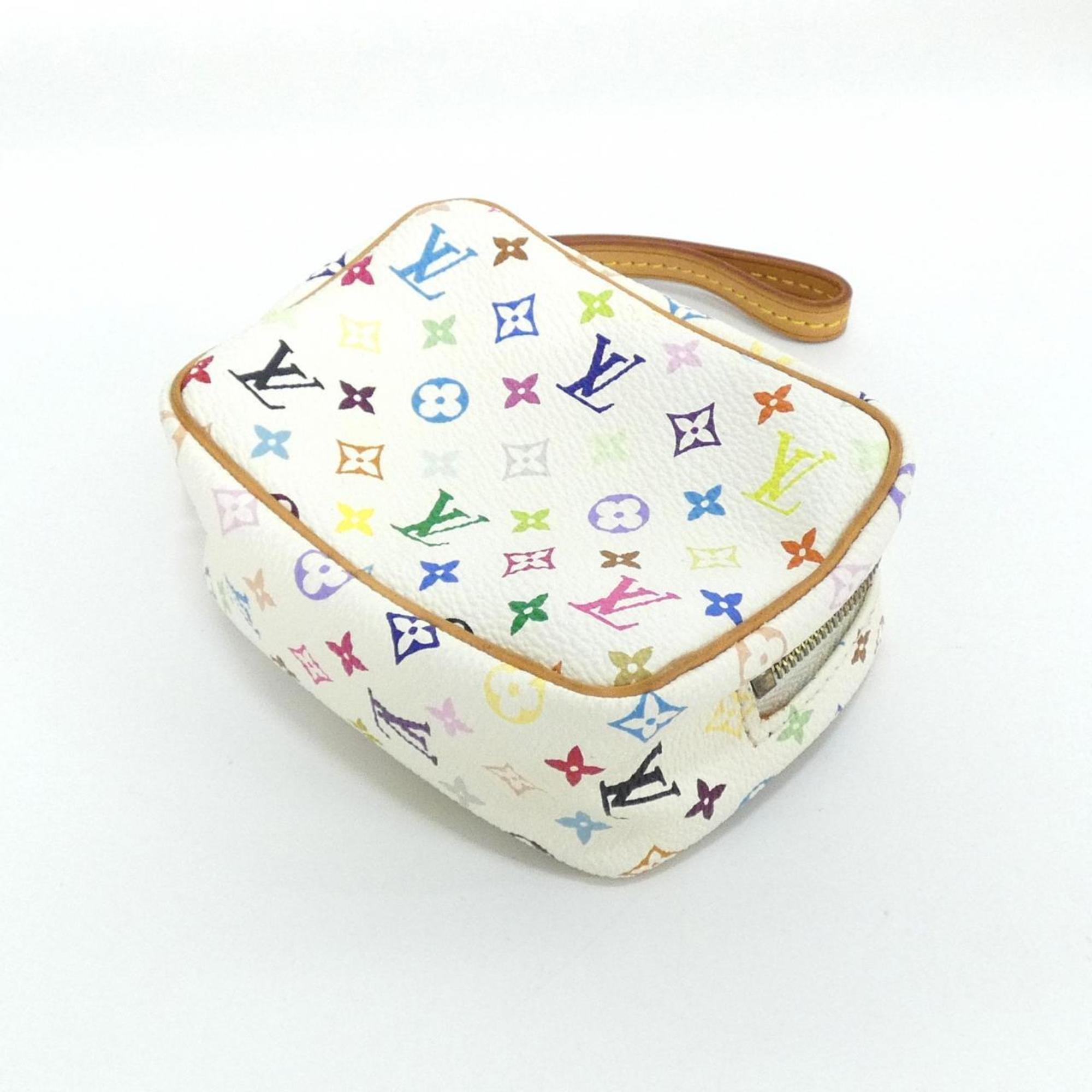 Louis Vuitton White Coated Canvas Pouch