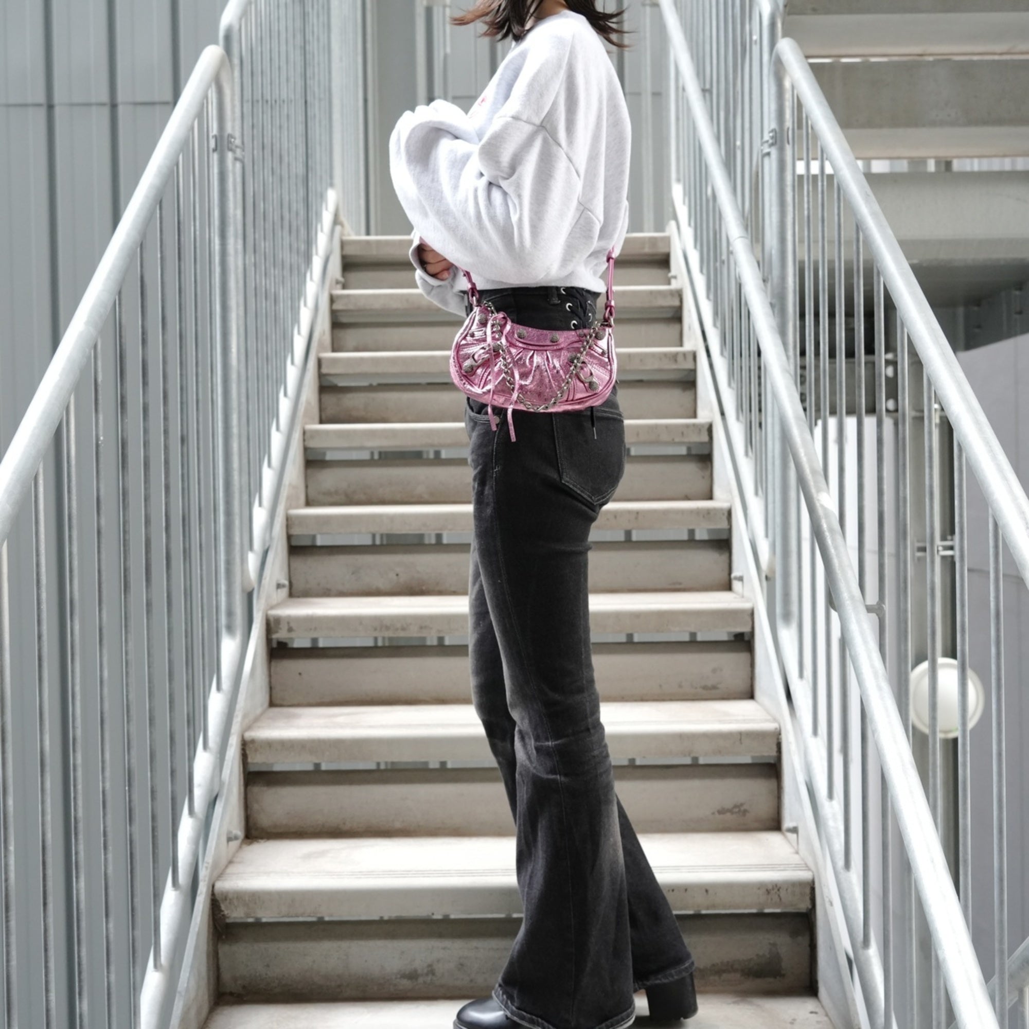 Balenciaga Metallic Pink Shoulder