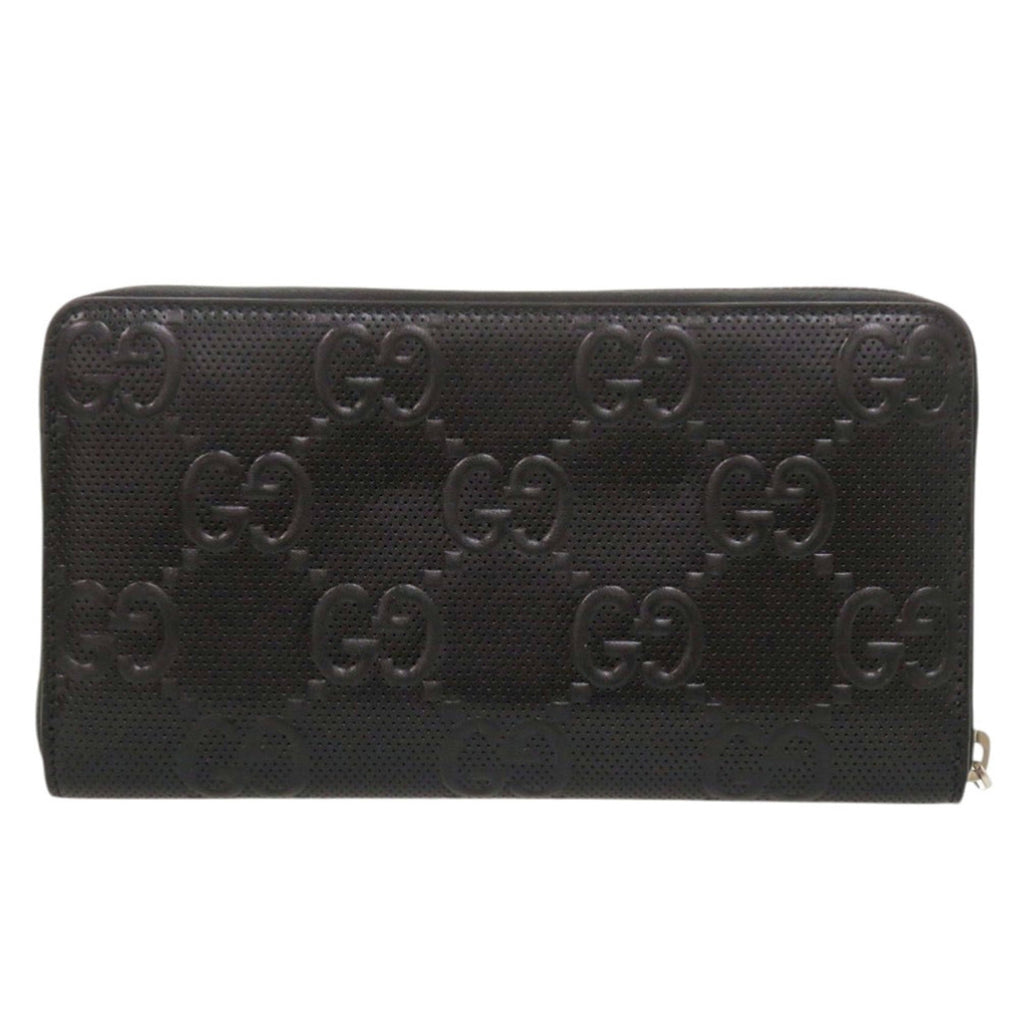 Gucci Black Leather Long Wallet (Bi-Fold) (Pre-Owned)