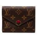 Louis Vuitton Brown Fuchsia Pvc Leather Wallet (Tri-Fold)