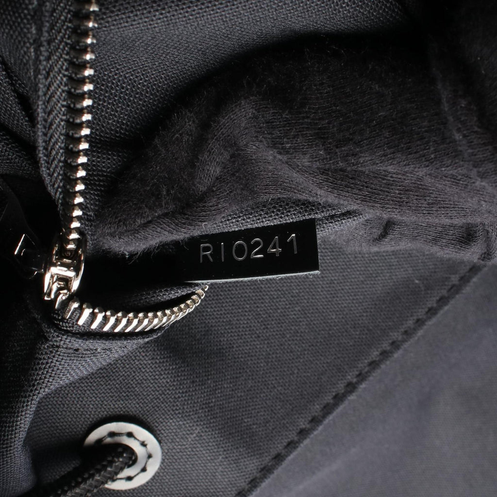 Louis Vuitton Black Coated Canvas Leather Backpack
