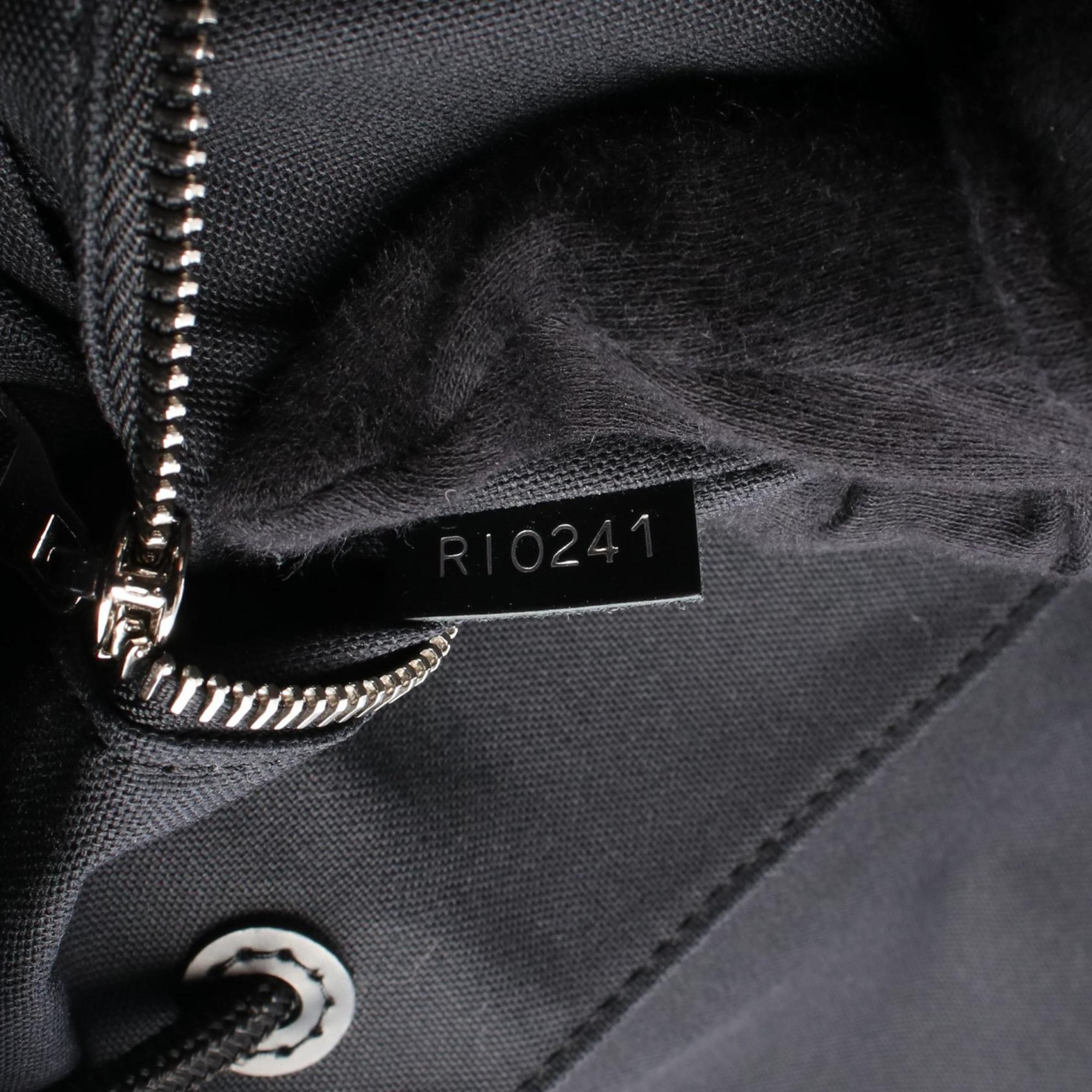 Louis Vuitton Black Coated Canvas Leather Backpack