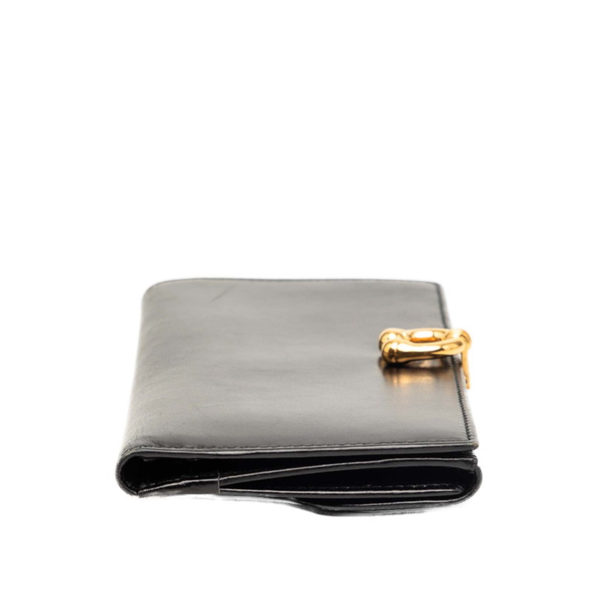 Gucci Black Leather Long Wallet (Bi-Fold) (Pre-Owned)