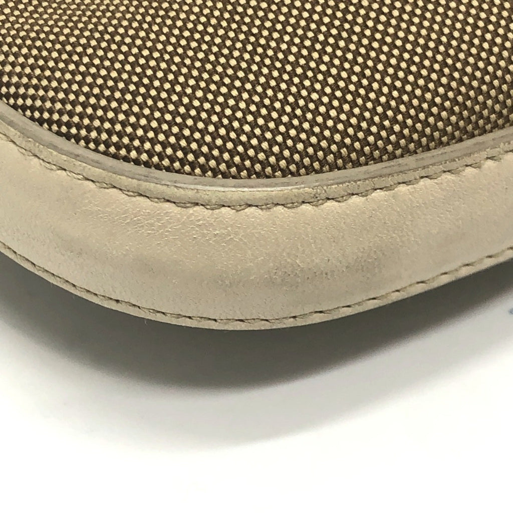 Prada Beige Canvas Leather Shoulder Bag