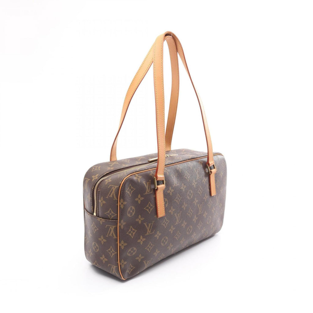 Louis Vuitton Brown Coated Canvas Leather Handbag Shoulder Bag