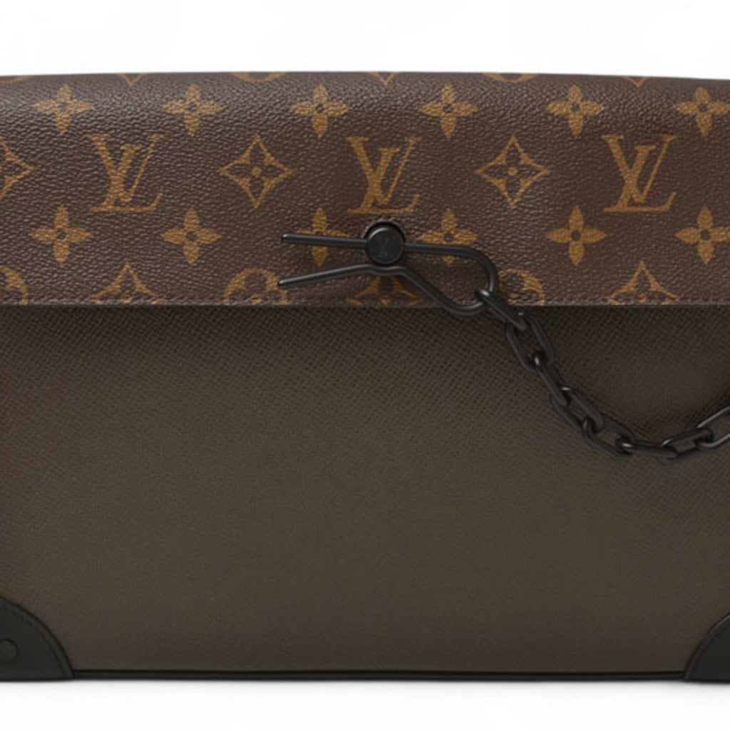 Louis Vuitton Brown Khaki Pvc Clutch Bag Pochette