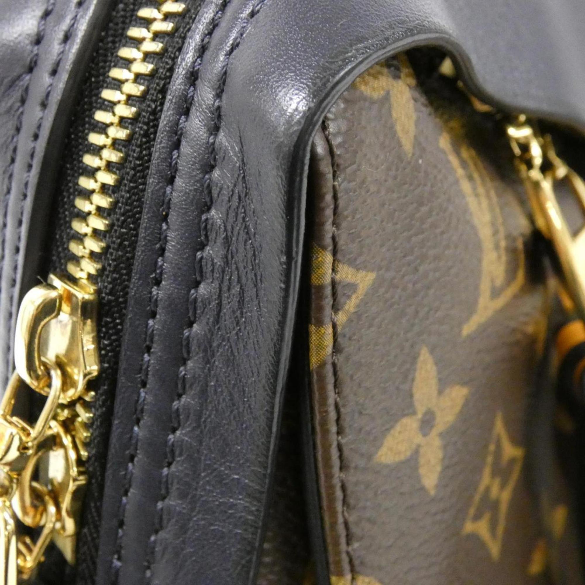 Louis Vuitton Monogram Bordeaux Marine Marron Coated Canvas Leather Handbag
