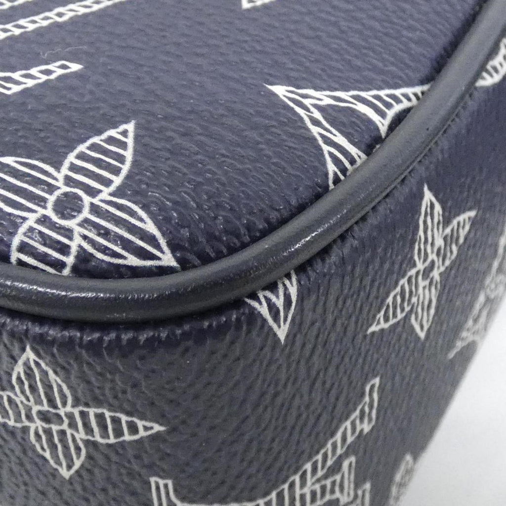 Louis Vuitton Blue Coated Canvas Shoulder Bag