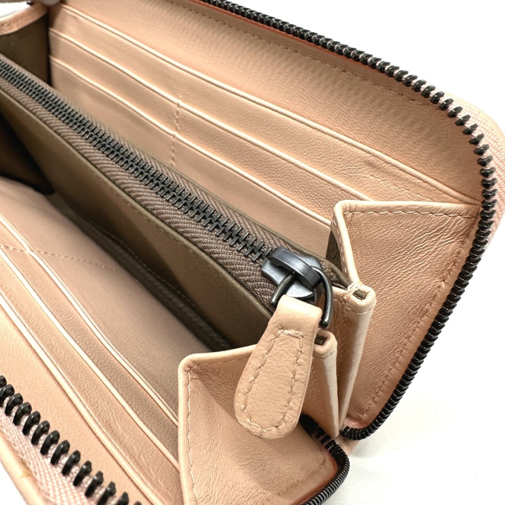 Bottega Veneta Pink Intrecciato Long Wallet (Bi-Fold)